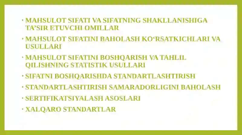 MAHSULOT SIFATI VA SIFATNING SHAKLLANISHIGA TA’SIR ETUVCHIOMILLAR 2
