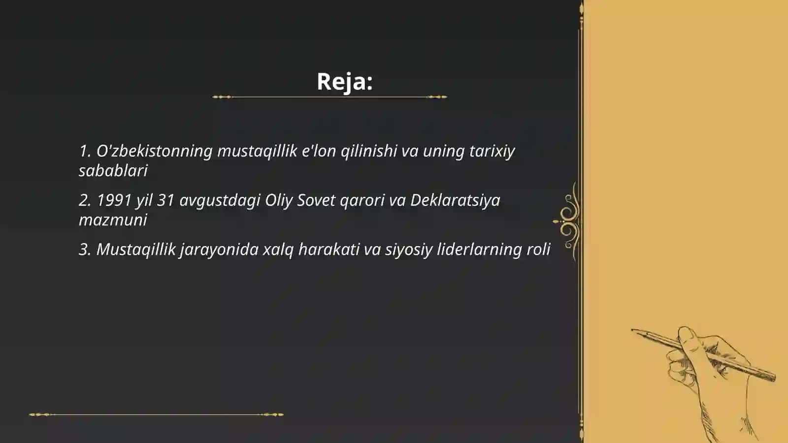 O'zbekiston respublikasining qabul qilinishi va tarixi ahamiyati 2