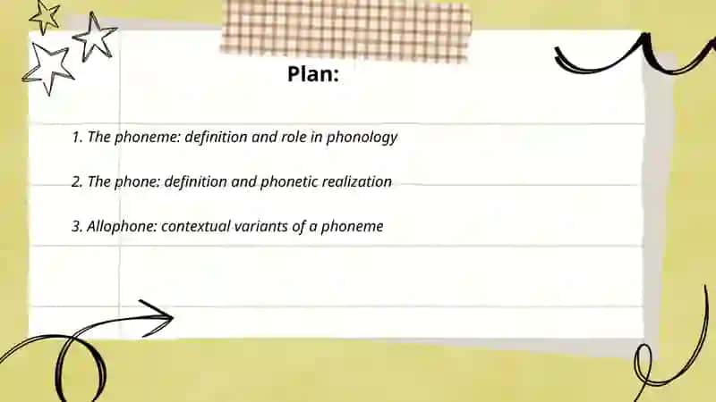 Phonology - phoneme; phone and allophones; neutralization 2