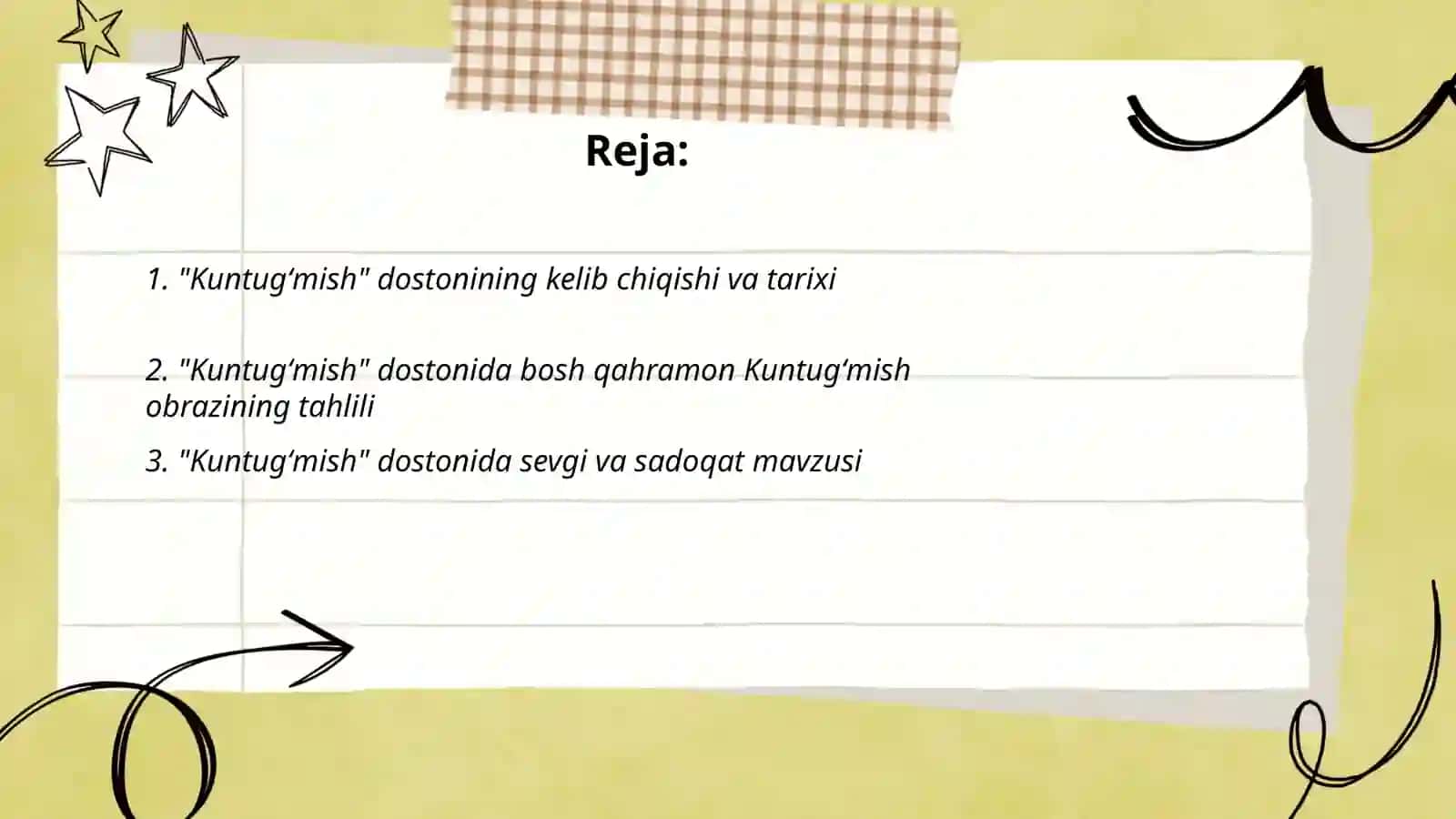 Kuntugʻmish dostoni 2