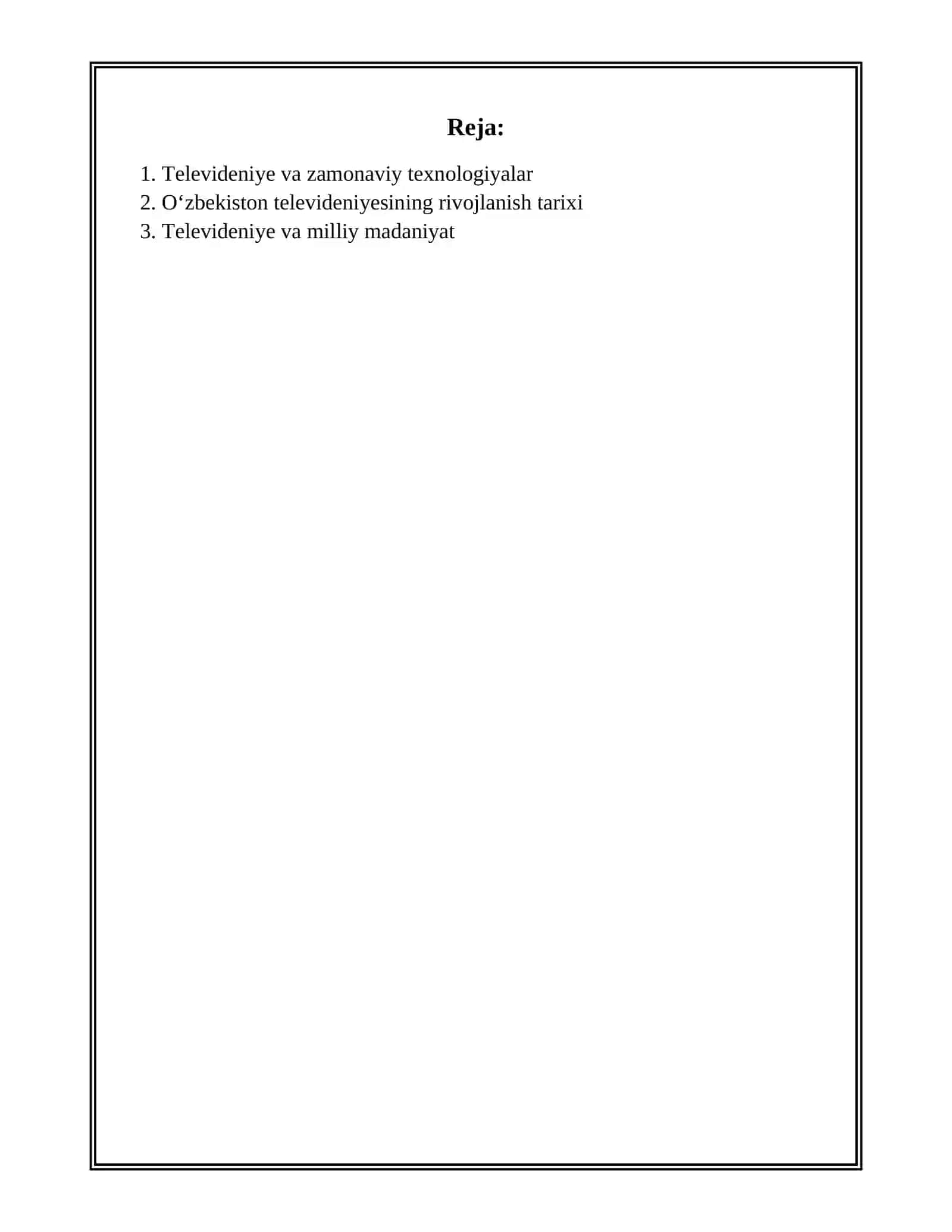 TELEVIDENIYE KONGILOCHAR SANOAT SIFATIDA 2