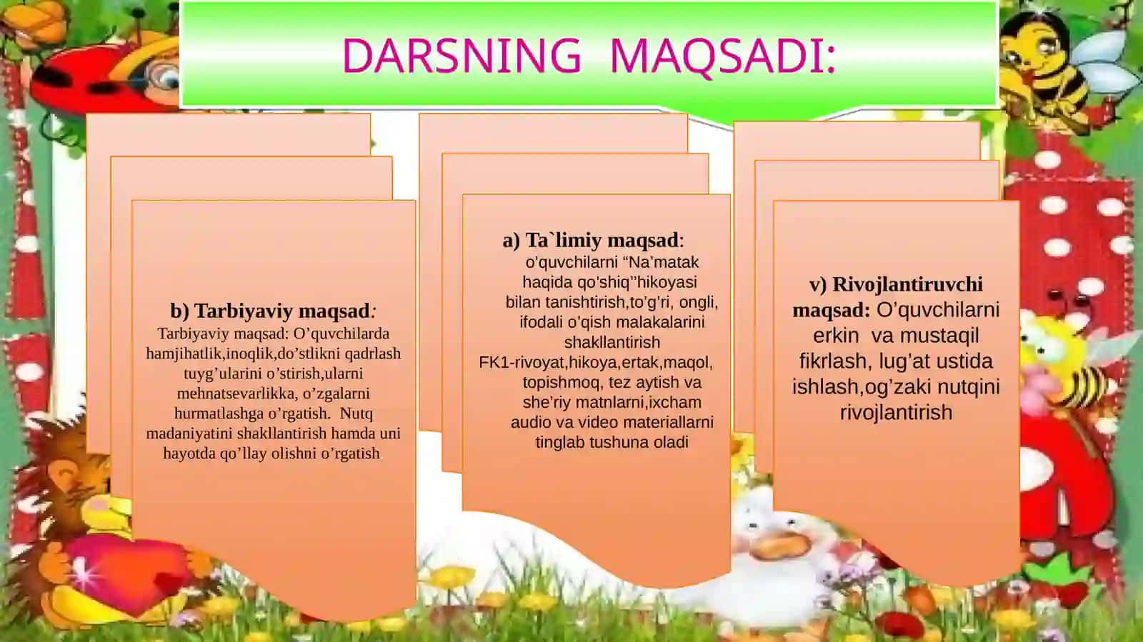 o’qish fanidan ochiq dars taqdimoti 2