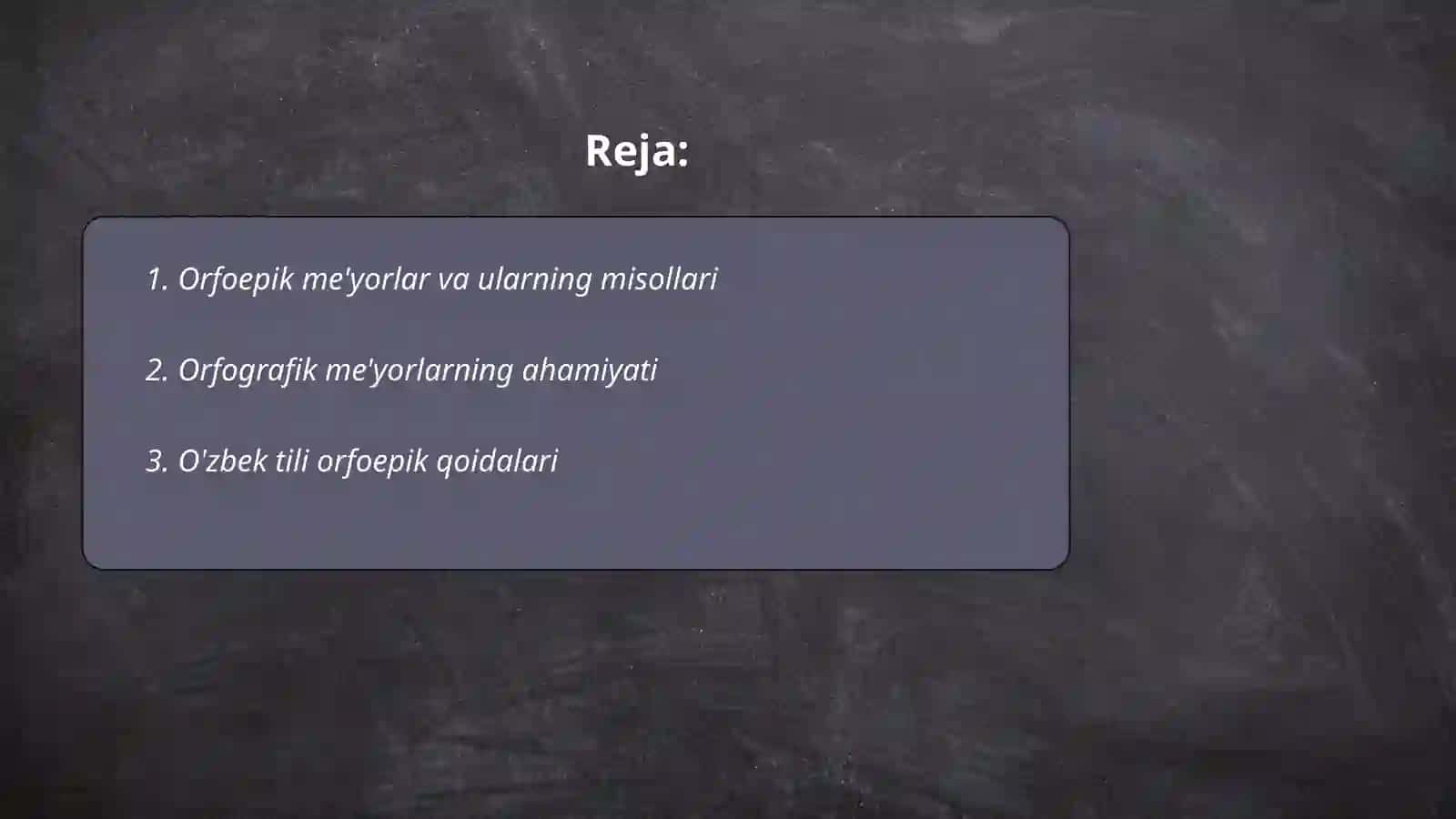 Orfoepik va orfografik meyorlar 2