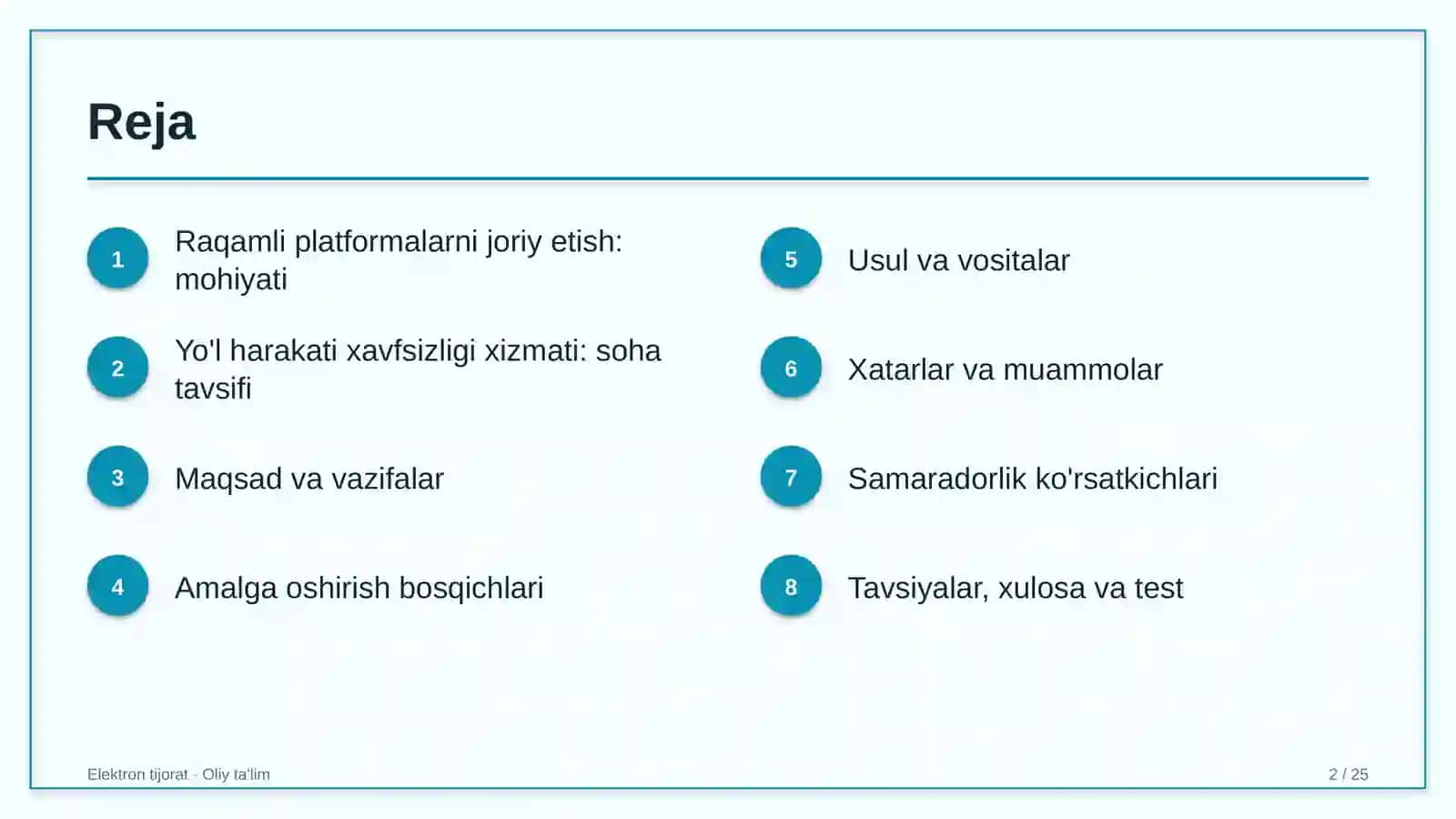 yo'l harakati xavfsizligi xizmatida raqamli platformalarni joriy etish 6269 2