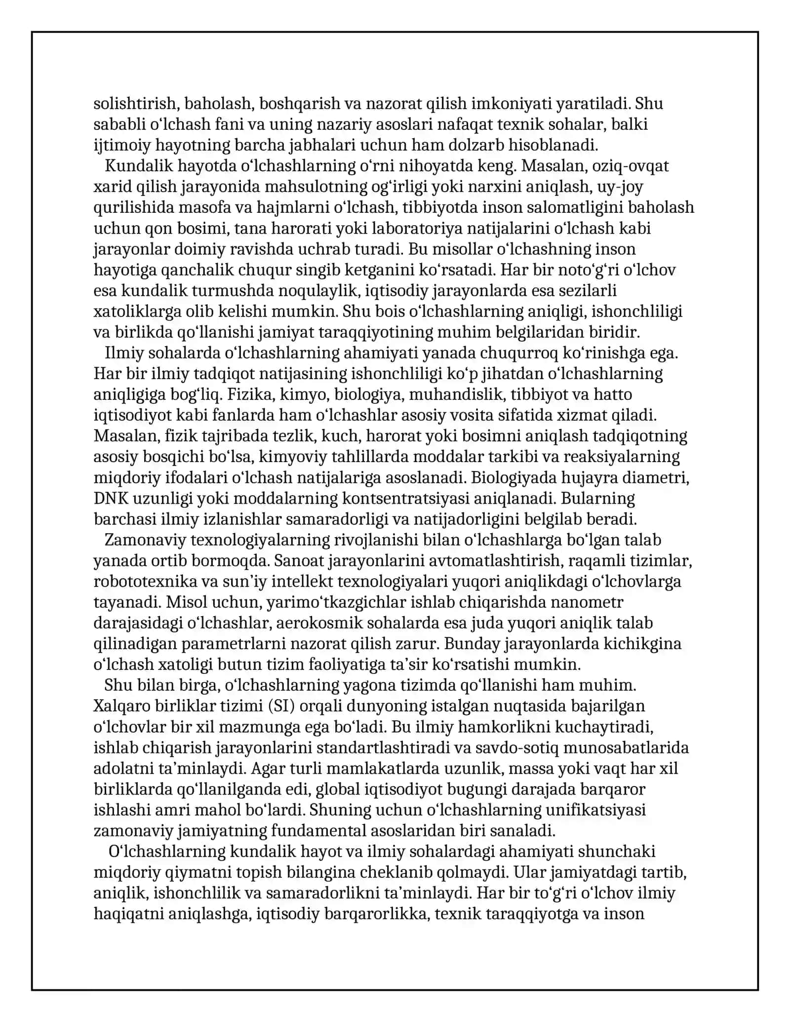 O‘lchashlar nazariyasi elementlari.Metrologiyaning nazariy asoslari 2