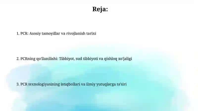 PCR texnologiyasi 2