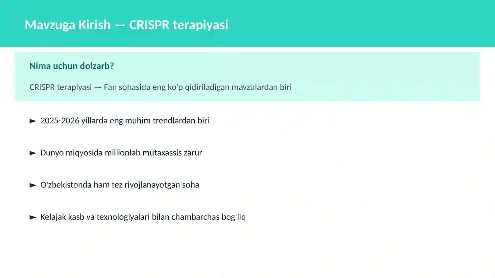 CRISPR terapiyasi 2