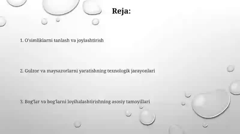 Bogʻ-parklarda maysazorlar va gulzorlar yaratish sxemasi 2