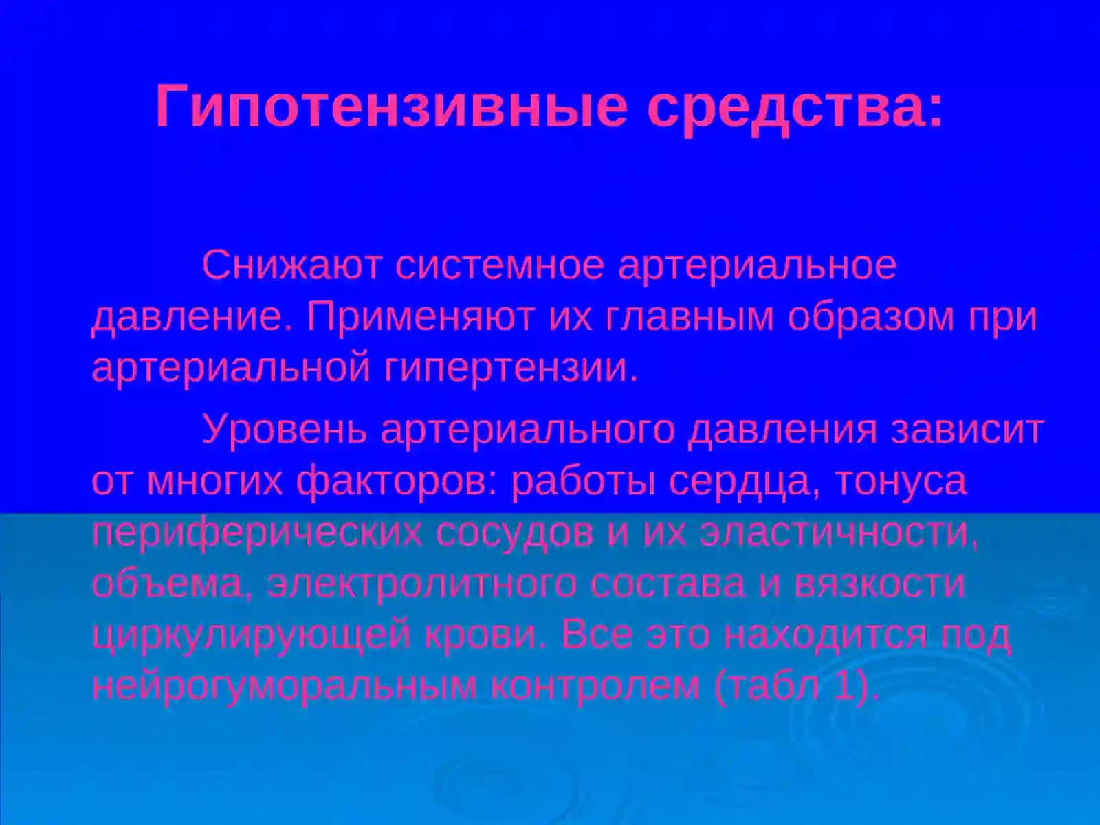 Гипотензивные средства 2