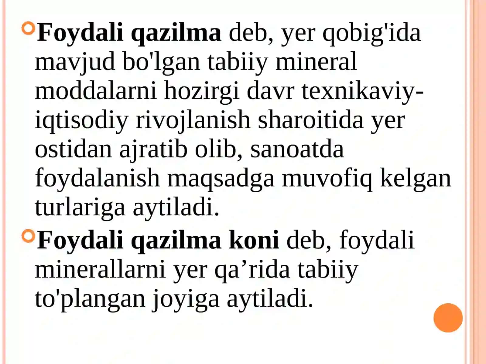 ФОЙДАЛИ ҚАЗИМА ВА КОН ҲАҚИДА АСОСИЙ ТУШУНЧАЛАР 2