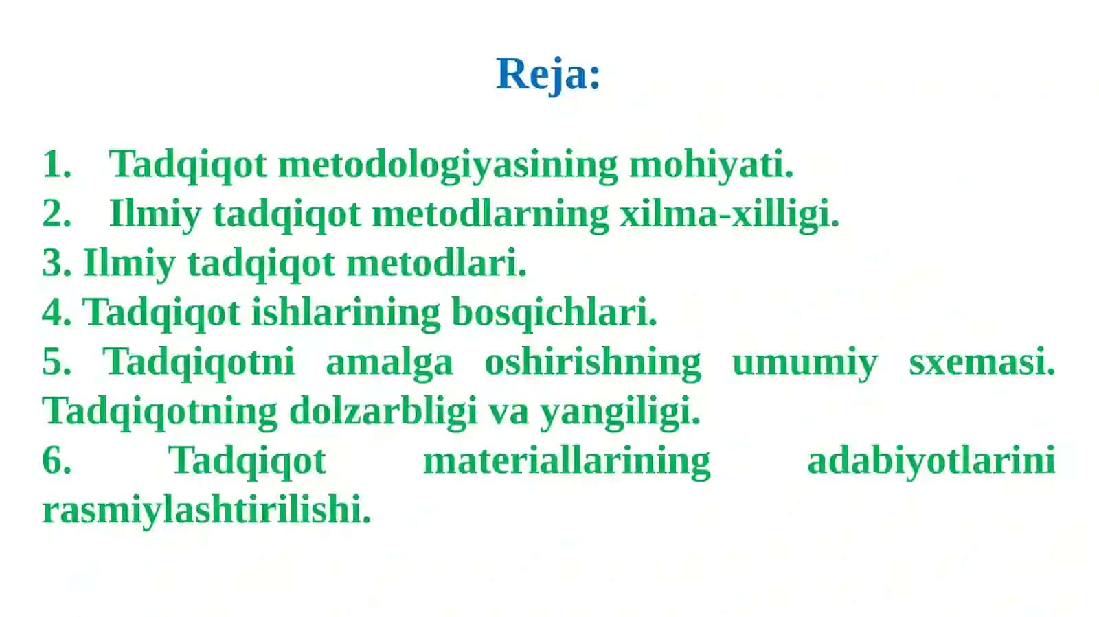 Tadqiqotmetodologiyasi va metodikasi 2