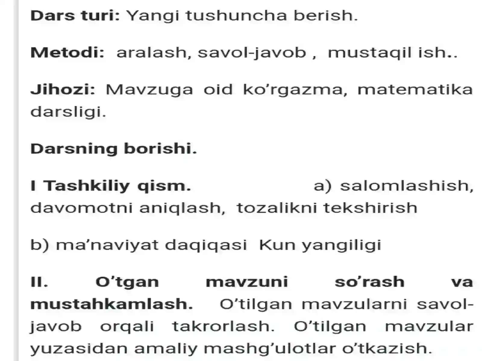 1- sinf matematika darslarida masala yechishga oʻrgatish texnalogiyalari. 2
