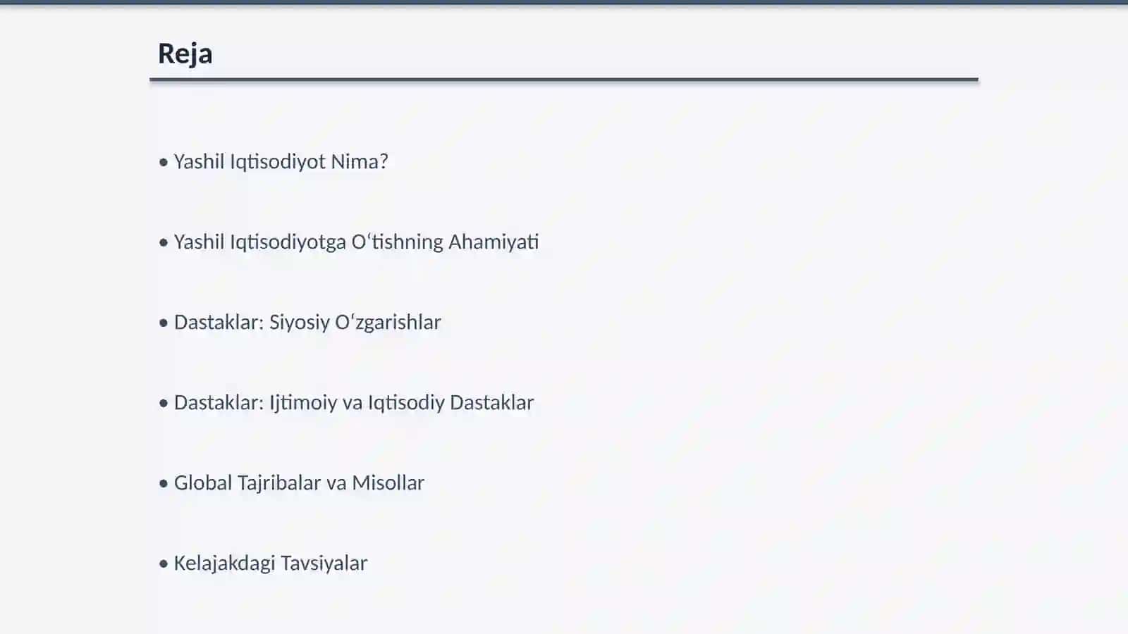 Yashil Iqtisodiyotga O‘tish Siyosati 2