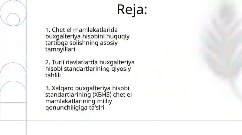 Chet el mamlakatlarda buxgalteriya hisobini huquqiy jihatdan tartibga solish 2