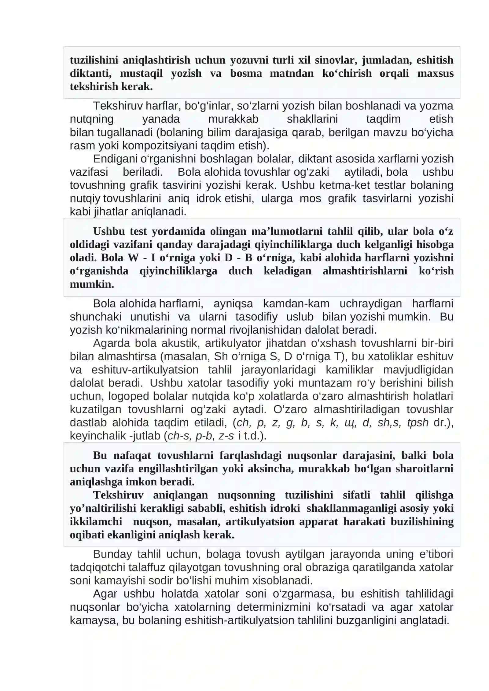 Yozma nutq holatini tekshirish 2