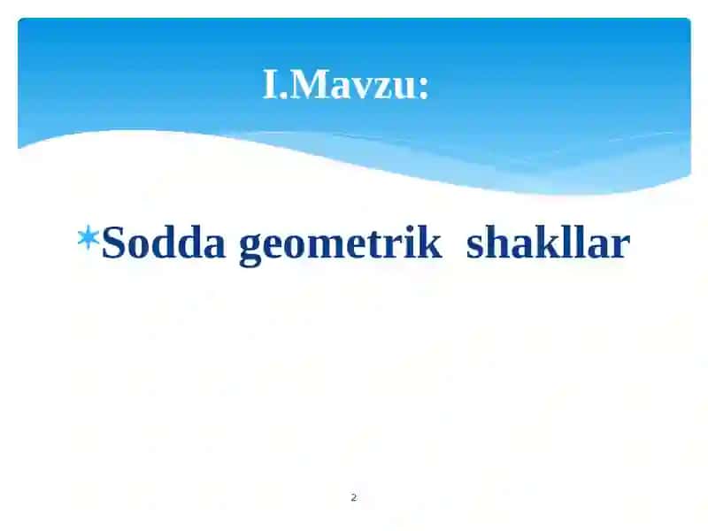 Zamonaviy Matematika 2