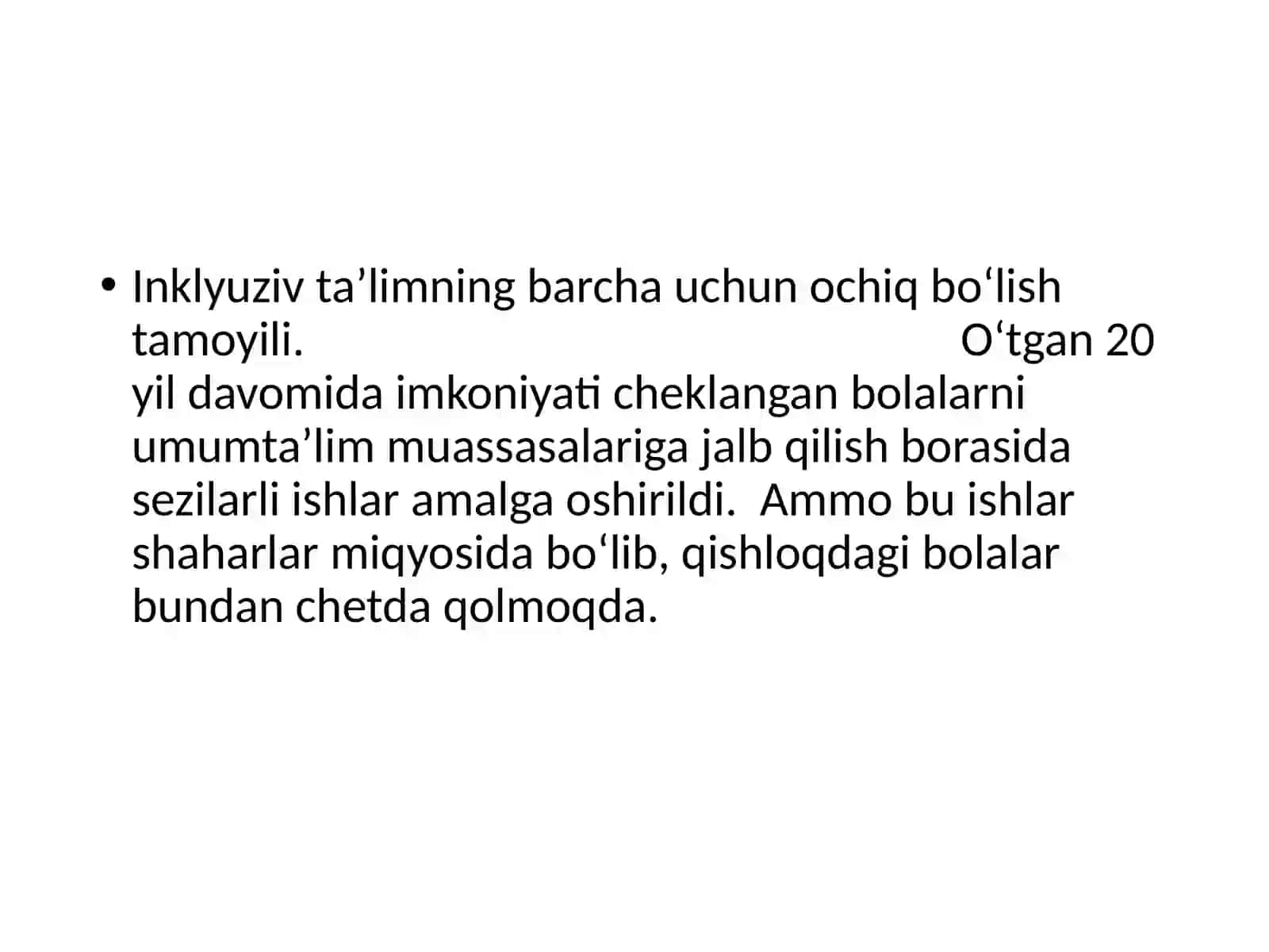 Inklyuziv taʼlimning barchauchun ochiq boʻlish tamoyili 2