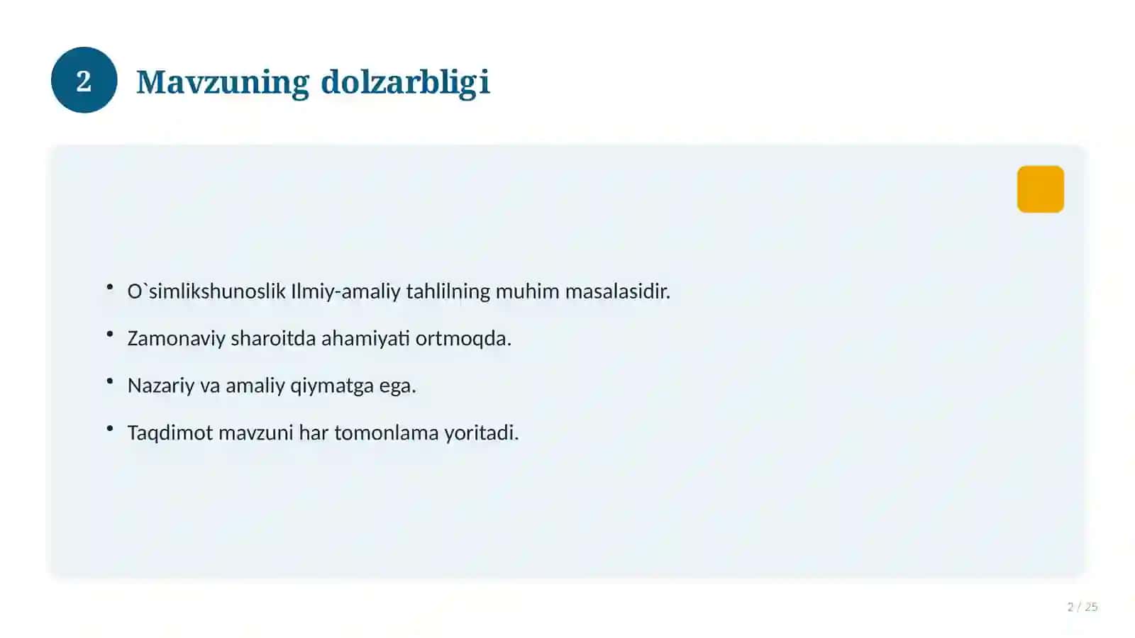 O`simlikshunoslik 2