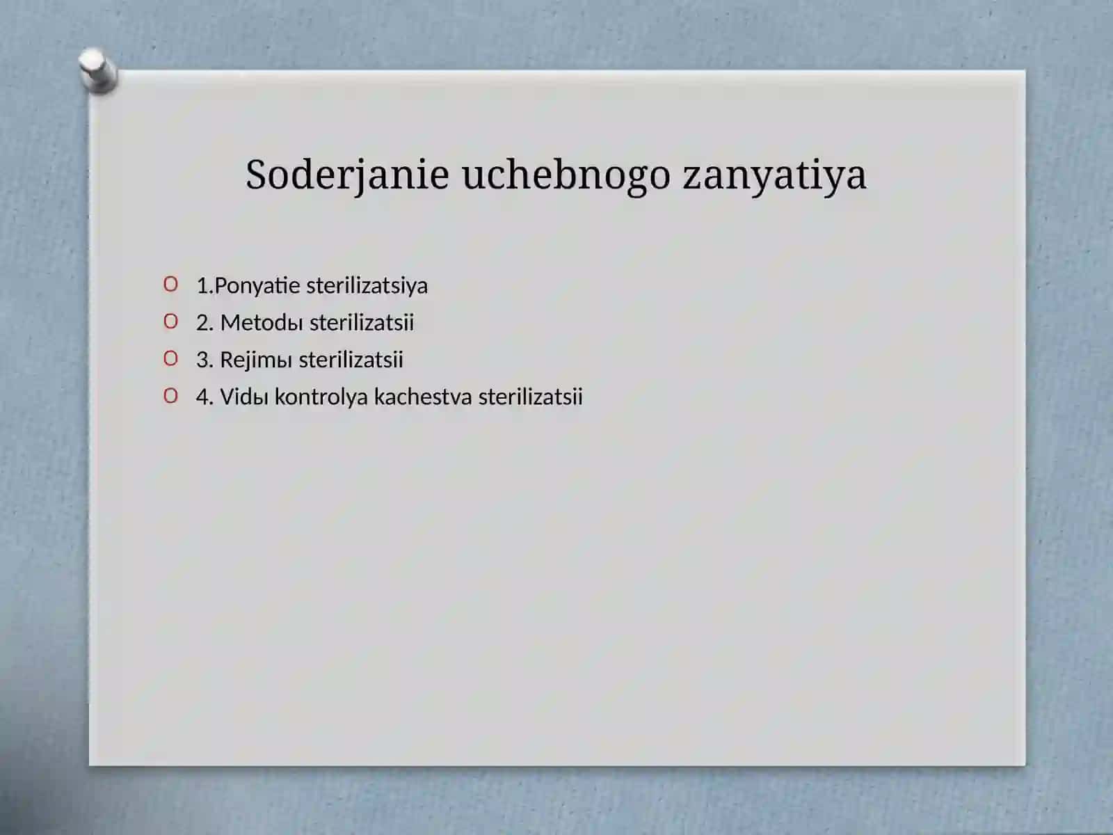 Tibbiyot asboblarini sterilizatsiya qilish 2