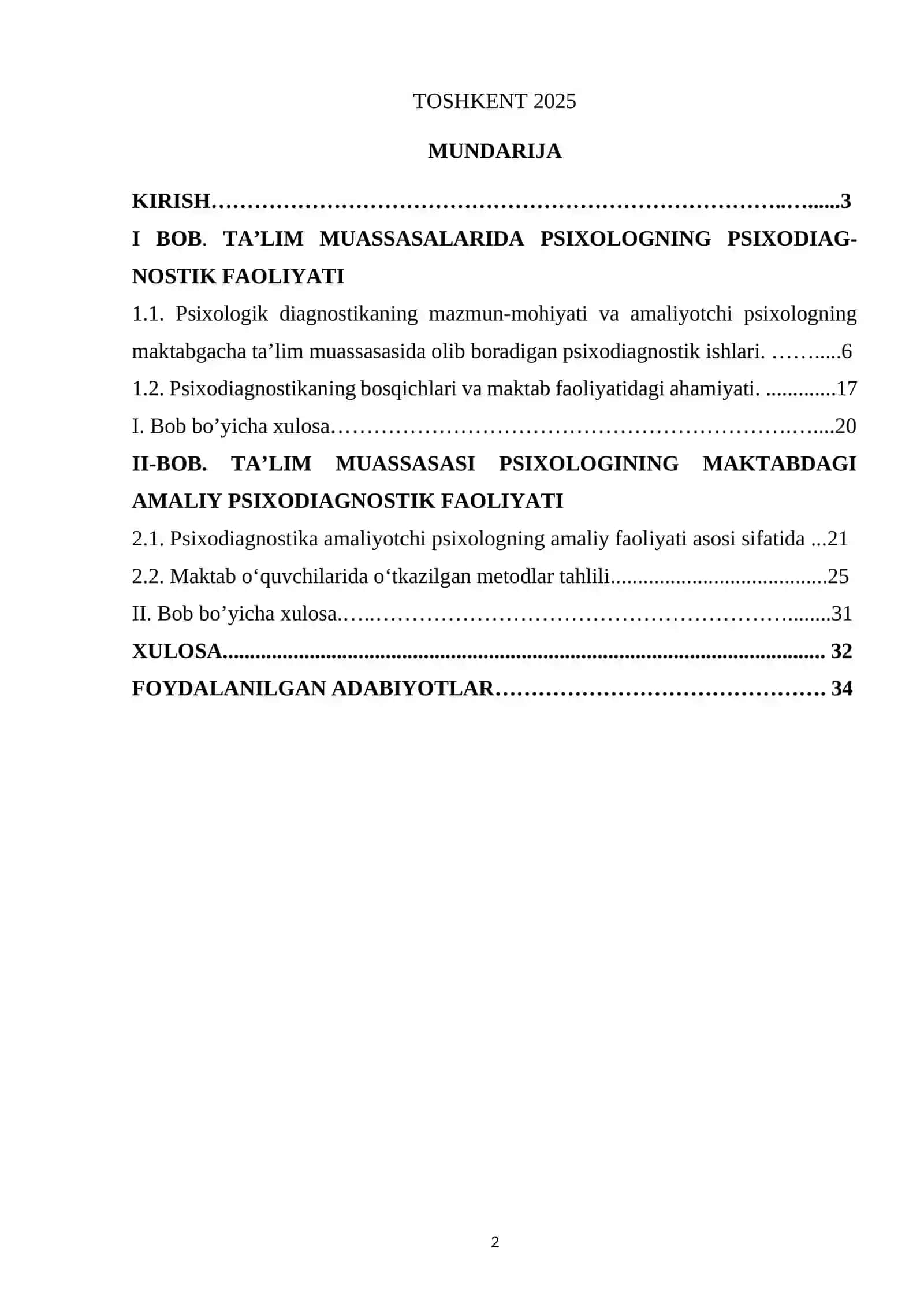 Ta’lim muassasasi psixologining psixologik diagnostika faoliyati 2