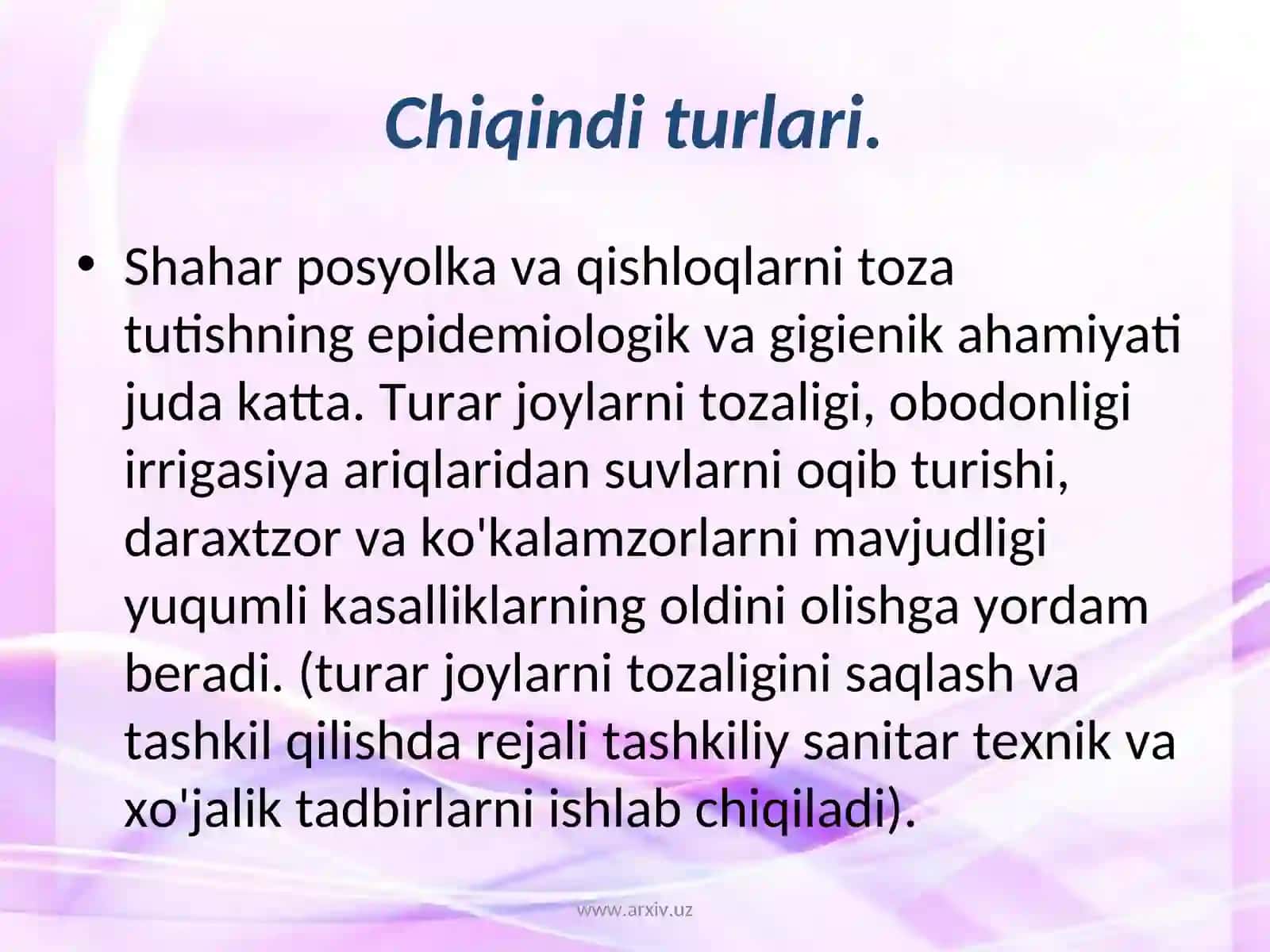 Chiqindilar muammosi 2