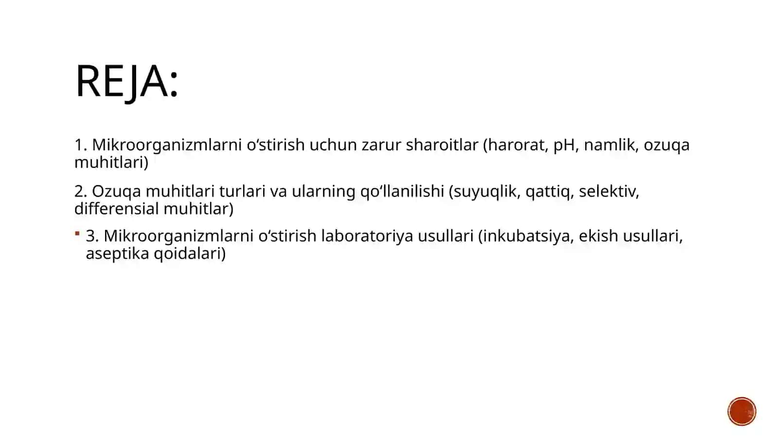 mikroorganizmlarni oʻstirish usullari 2