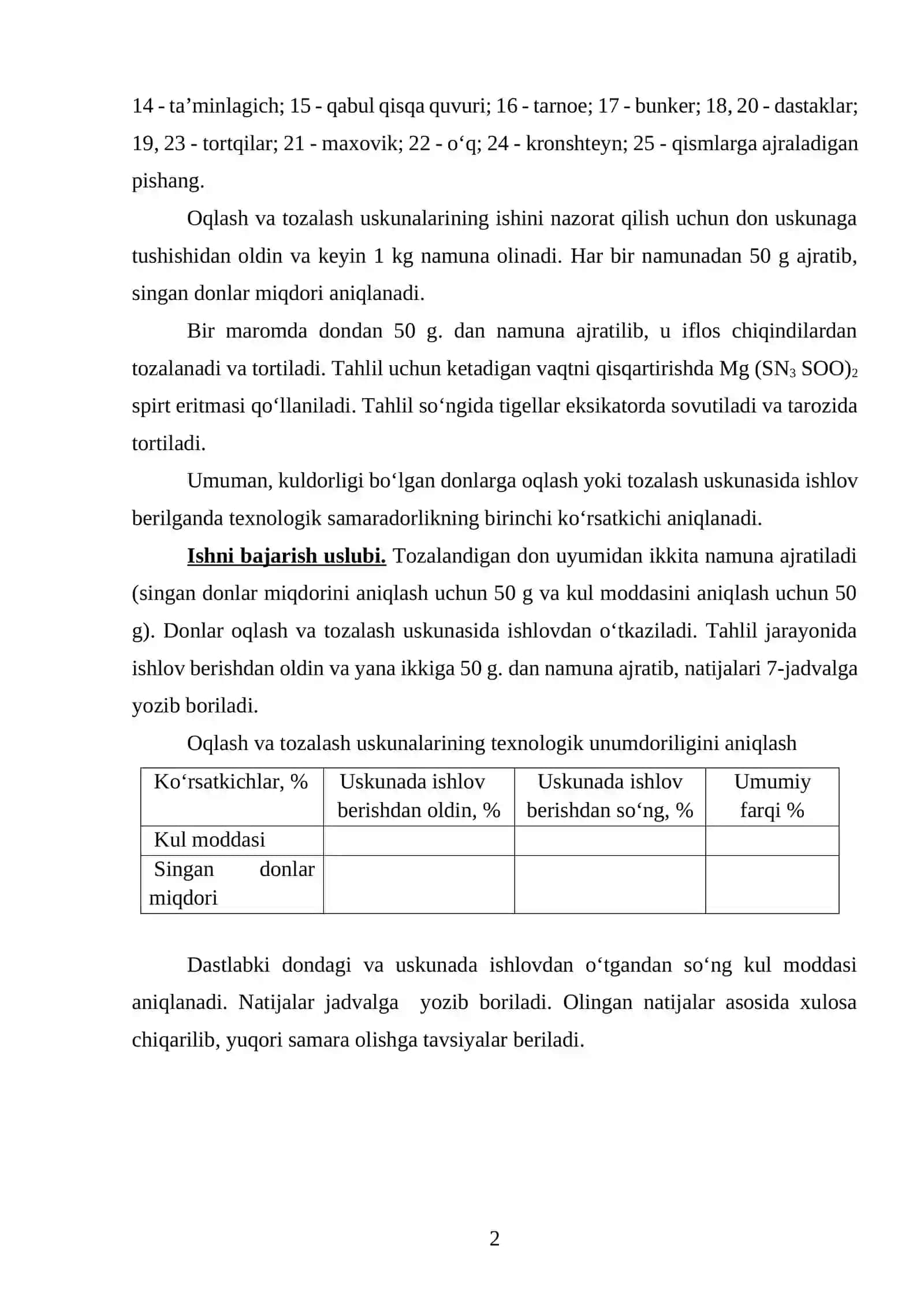 Oqlash va tozalash uskunasi 2