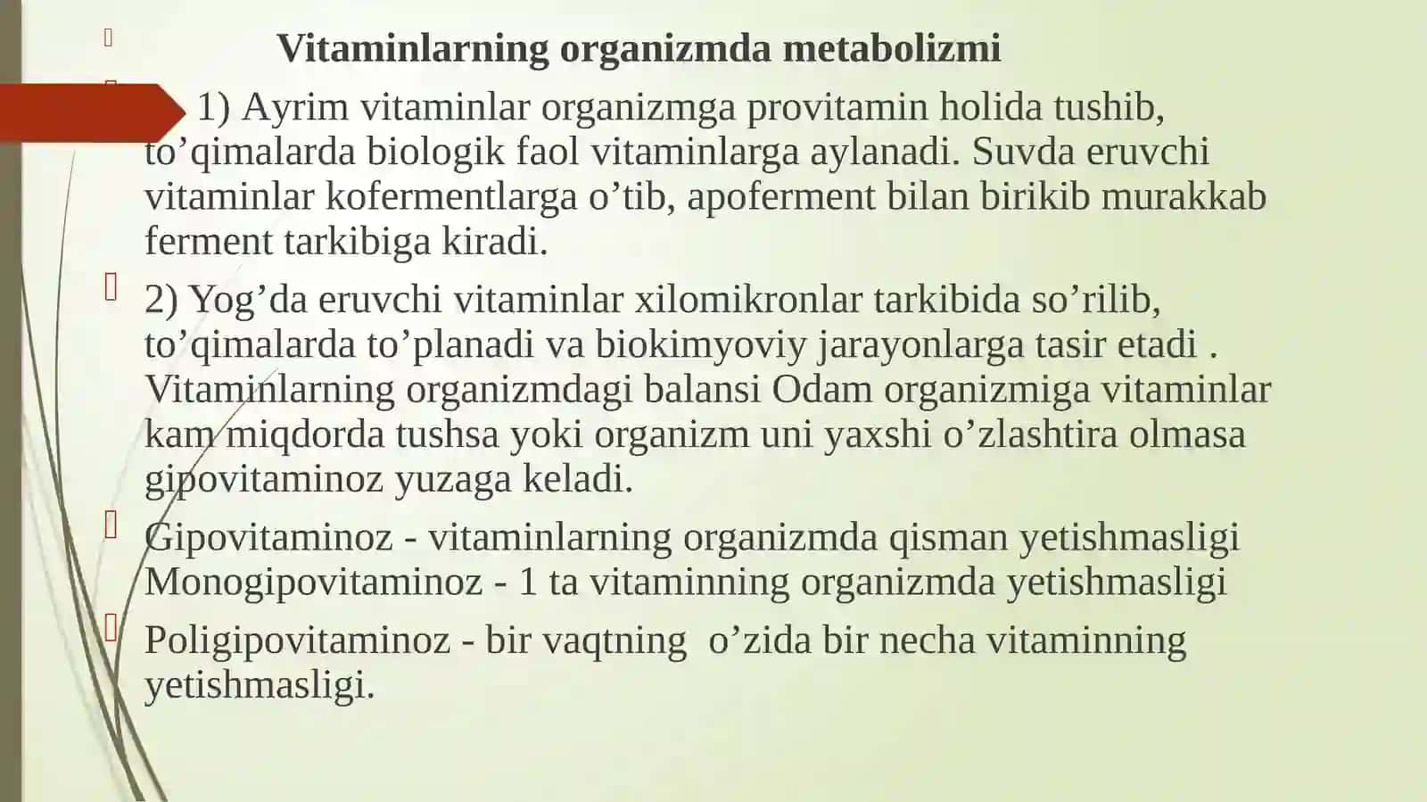 Vitaminlar haqida tushuncha 2