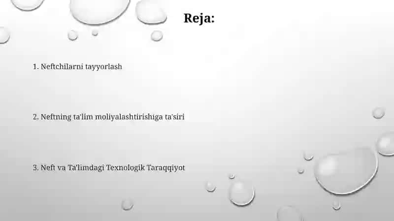 Neft va Ta'limdagi Texnologik Taraqqiyot 2