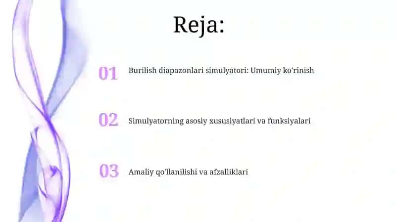 Burilish diapazonlari simulyatori 2