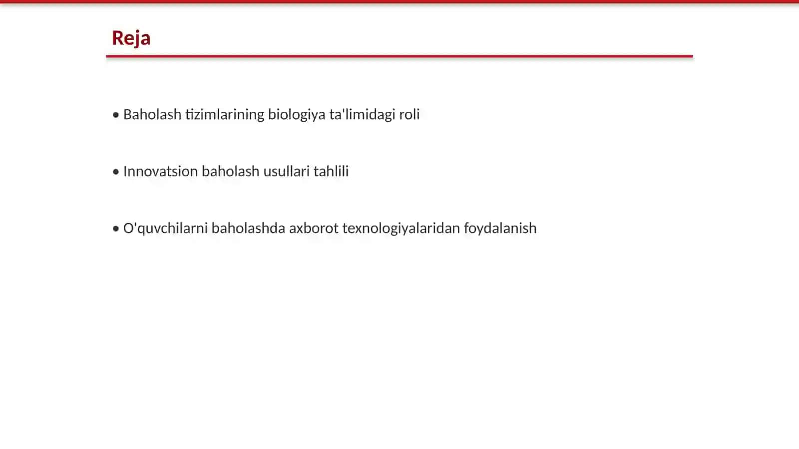 Biologiya oʻqitish metodikasida innovatsion baholash tizimlarini joriy etish 2