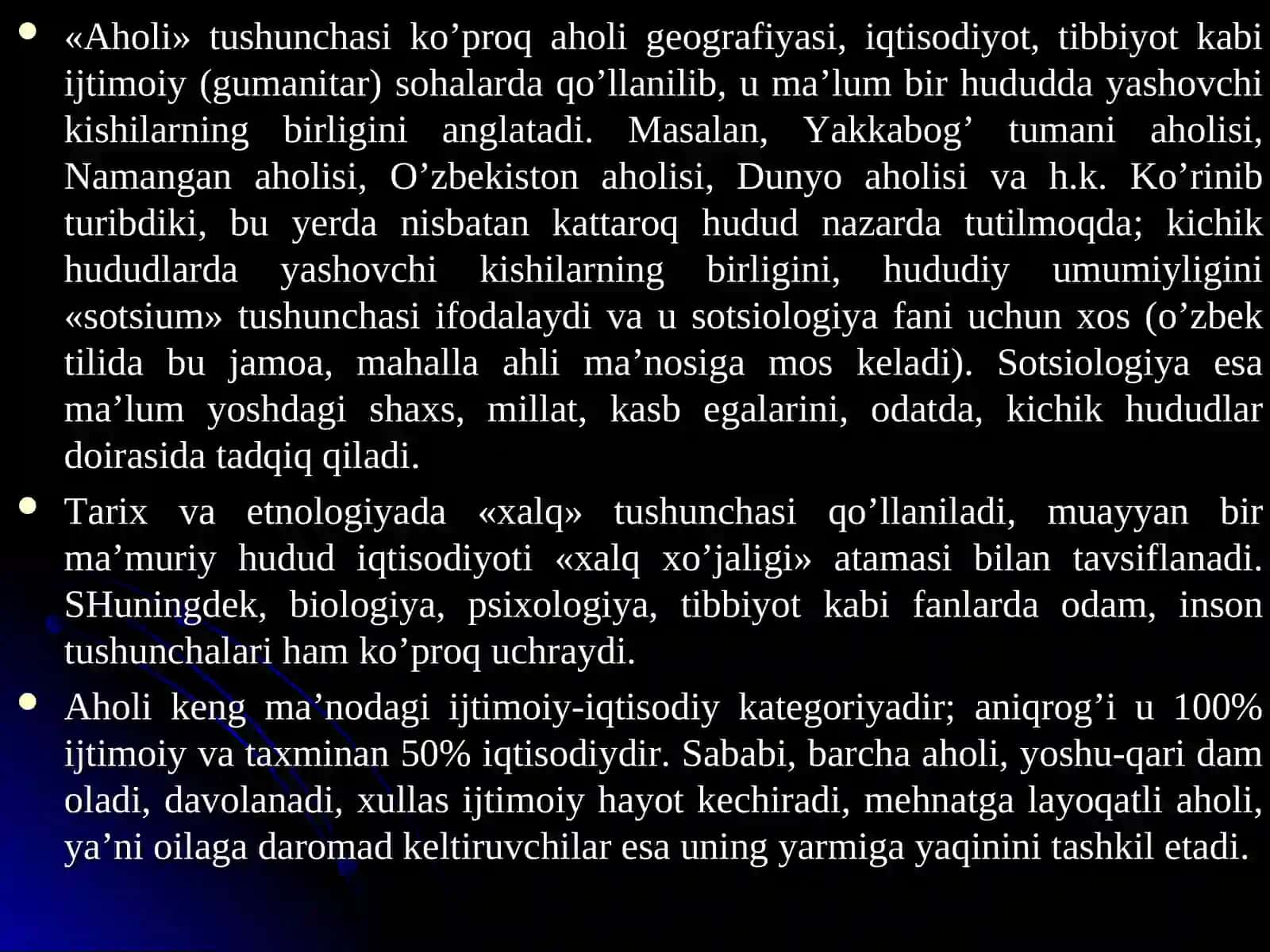 Aholi joylashuvi va geodemografik majmualar 2