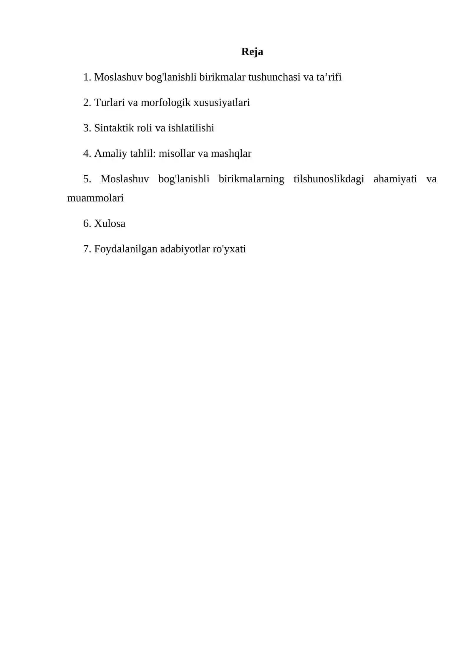 Moslashuv bog'lanishli birikmalar 2