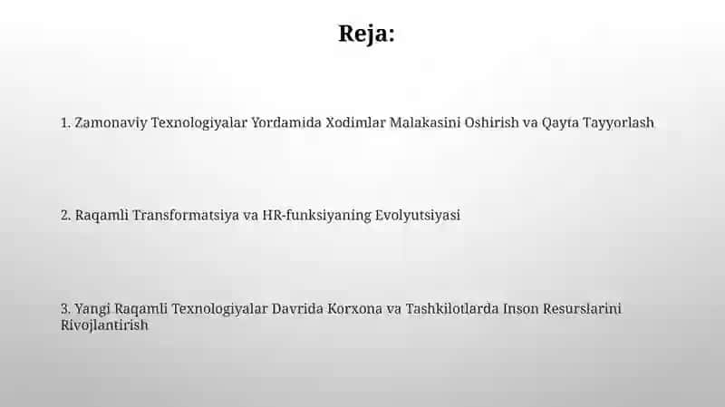Zamonaviy Texnologiyalar Yordamida Xodimlar Malakasini Oshirish va Qayta Tayyorlash 2