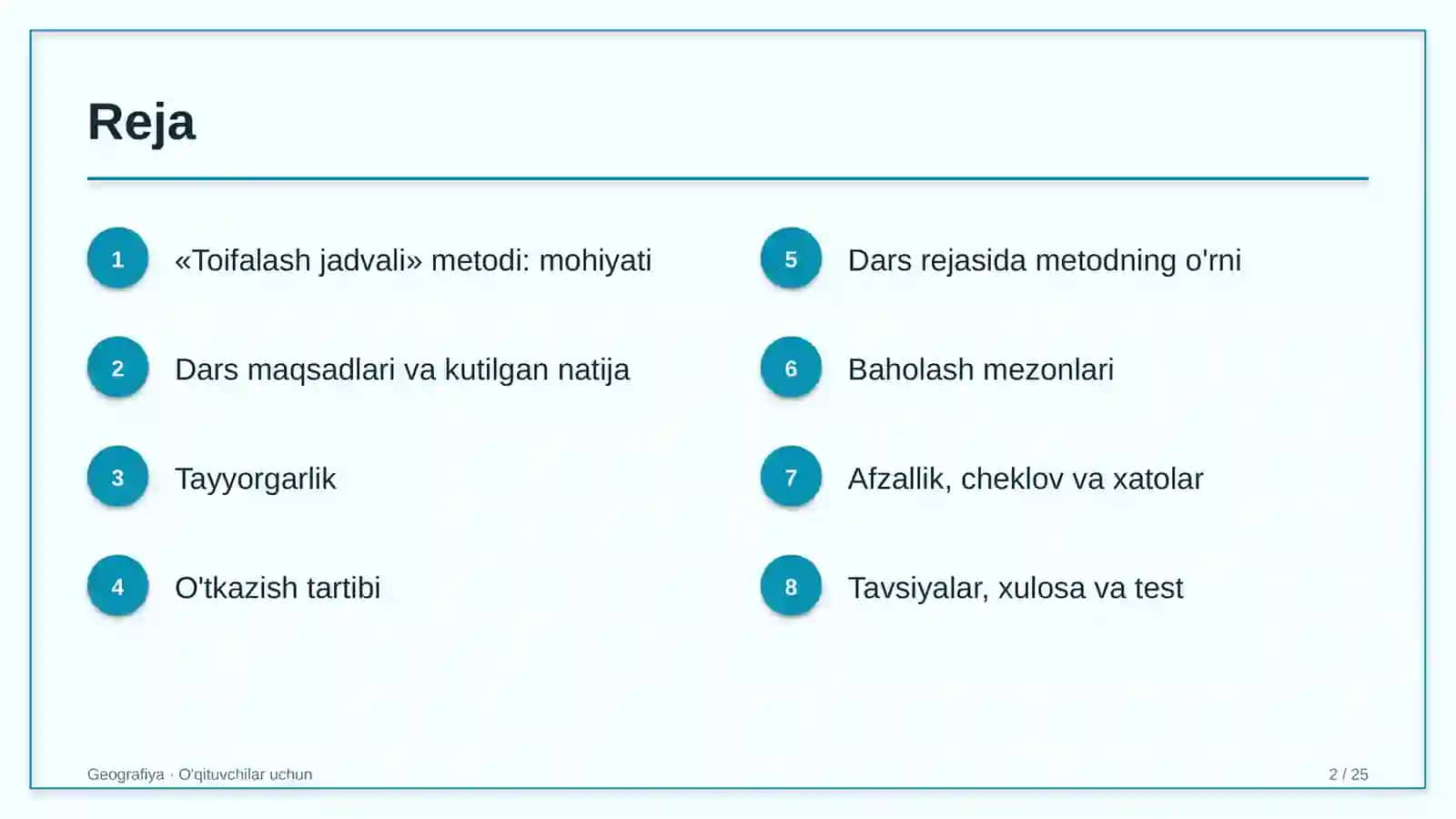 geografiya darslarida toifalash jadvali metodidan foydalanish 5571 2