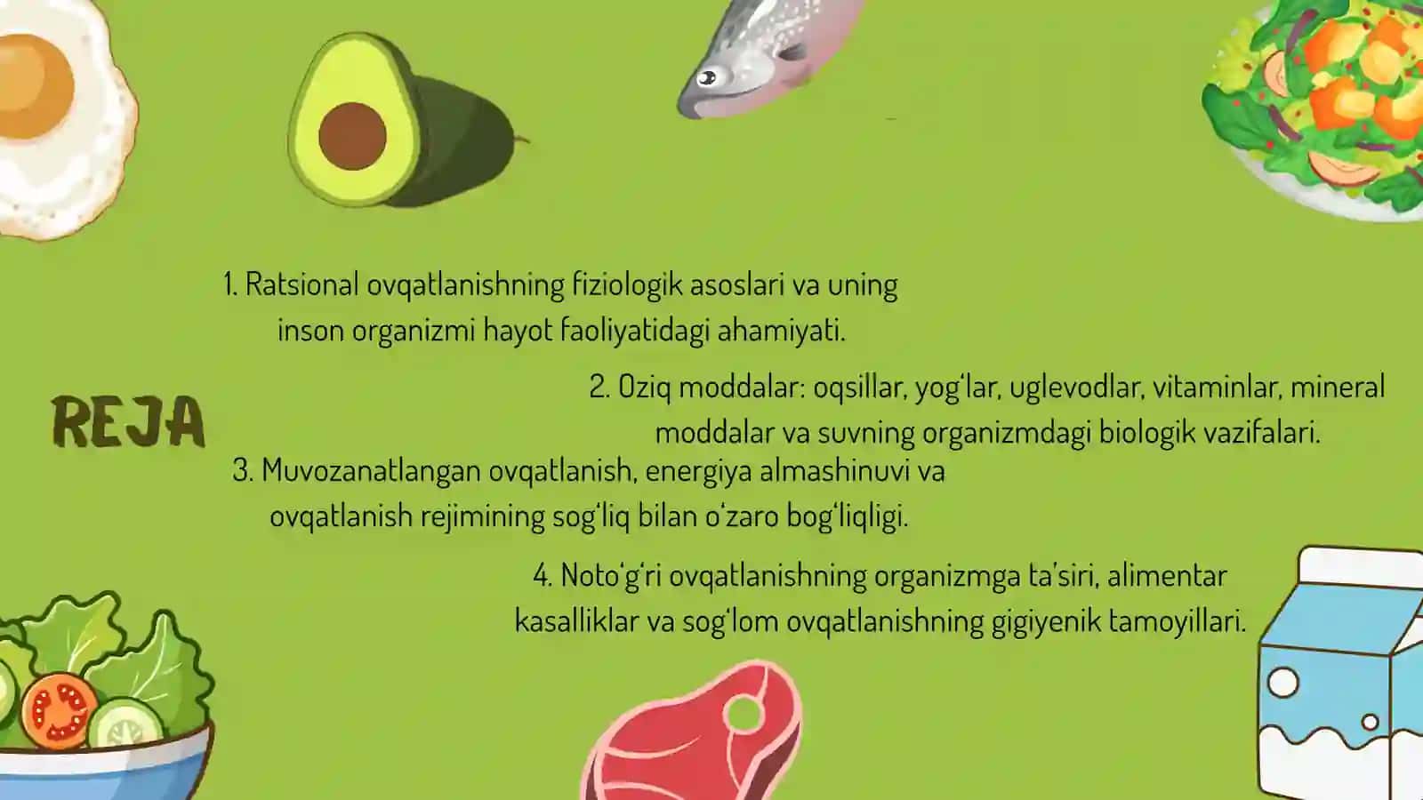 TO‘G‘RI OVQATLANISH — SOG‘LOM HAYOTNING ASOSI 2