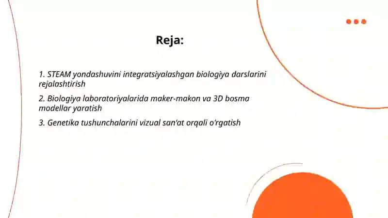 STEAM (STEM +Art) integratsiyasi orqali biologiyani o'qitish 2