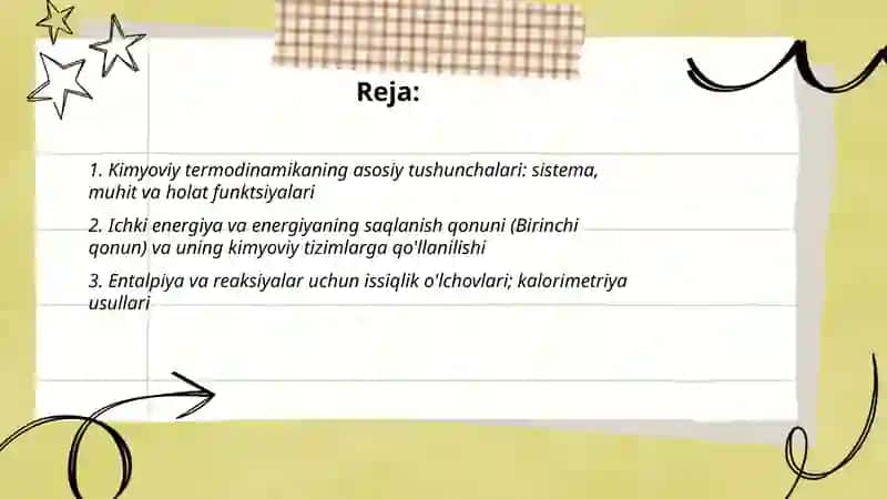 Kimyoviy termodinamika 2