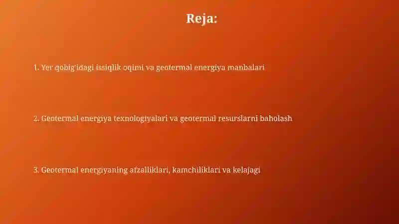 Yer qobig'idagi issiqlik oqimi va geotermal energiya manbalari 2