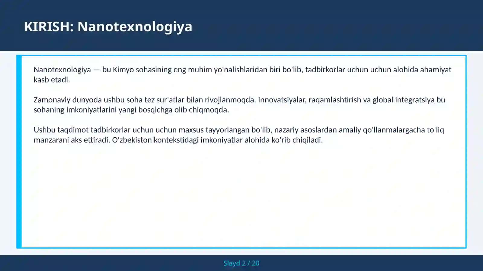Nanotexnologiya 2