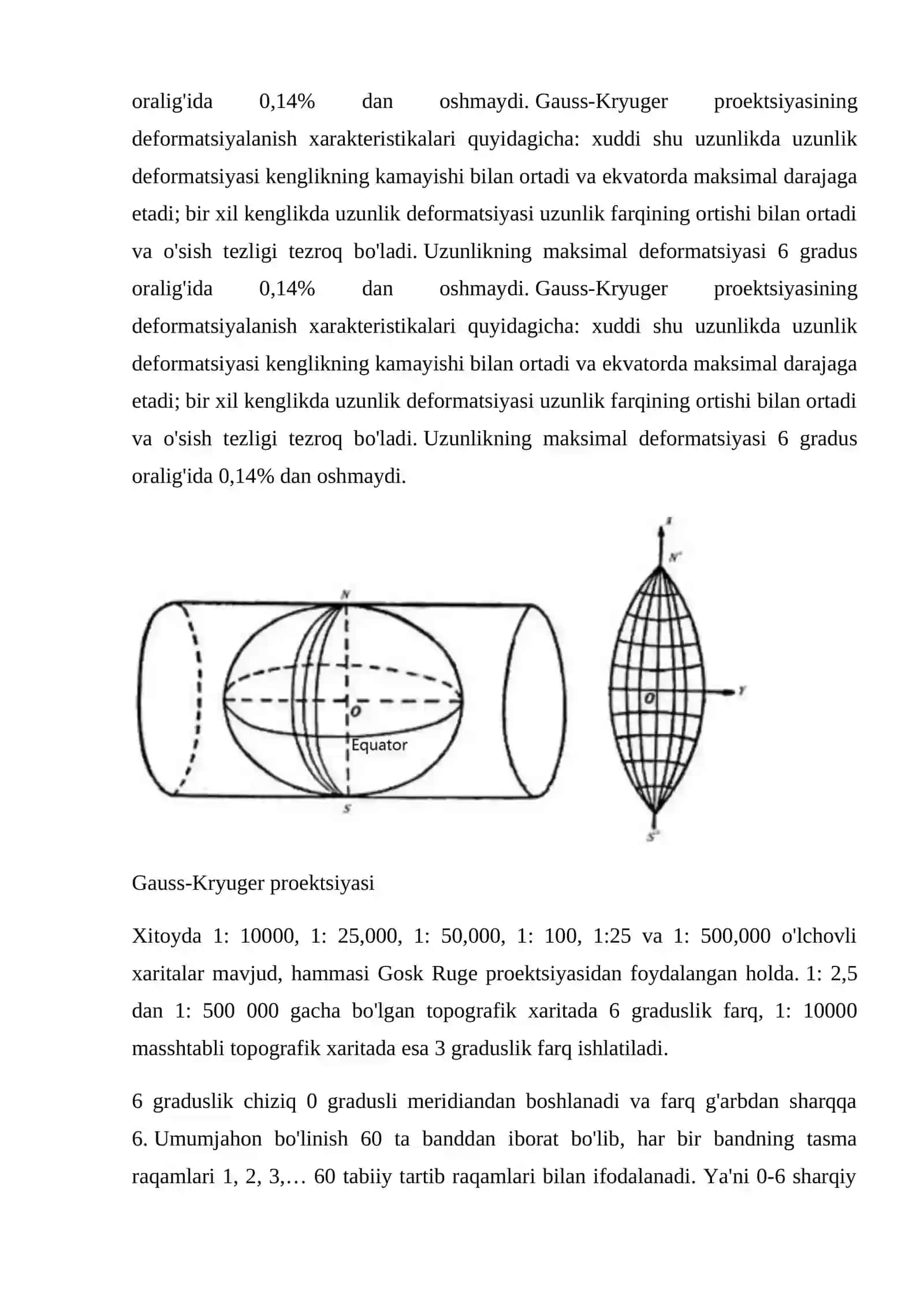 Gauss-Kryuger proektsiyasi 2