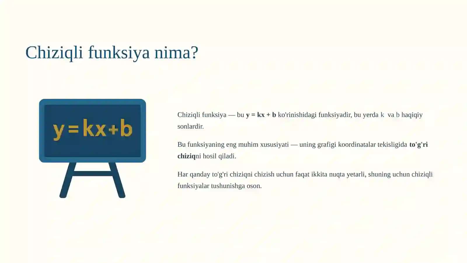 Chiziqli funksiya 2