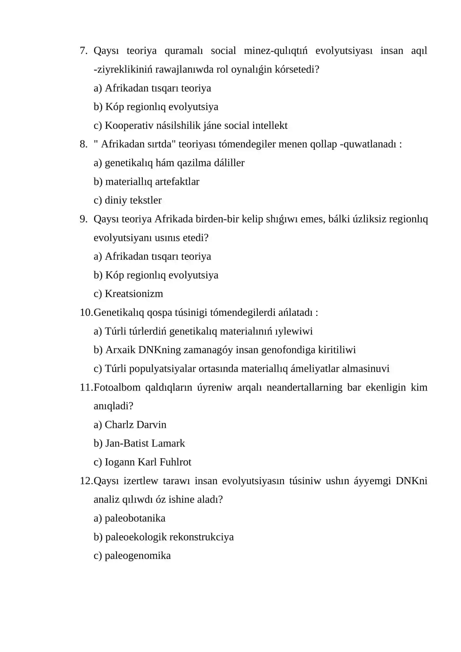 Materiallıq Evolyutsiya Teoriyasi 2