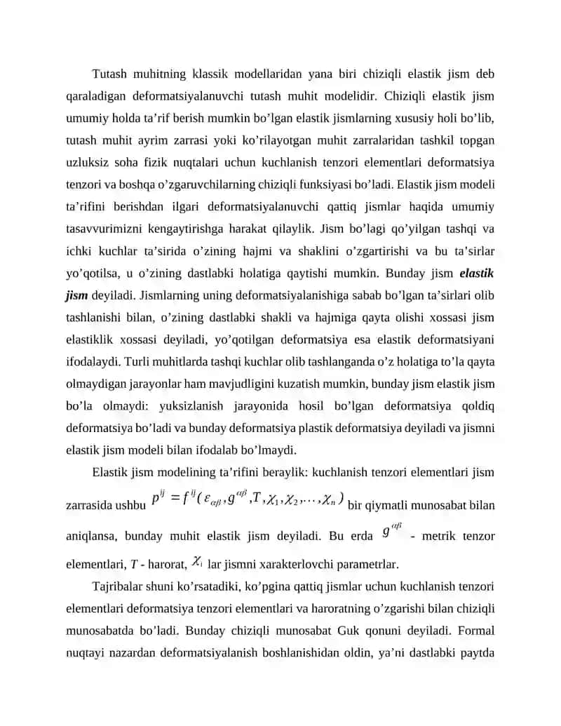 Plastik jism modeli 2