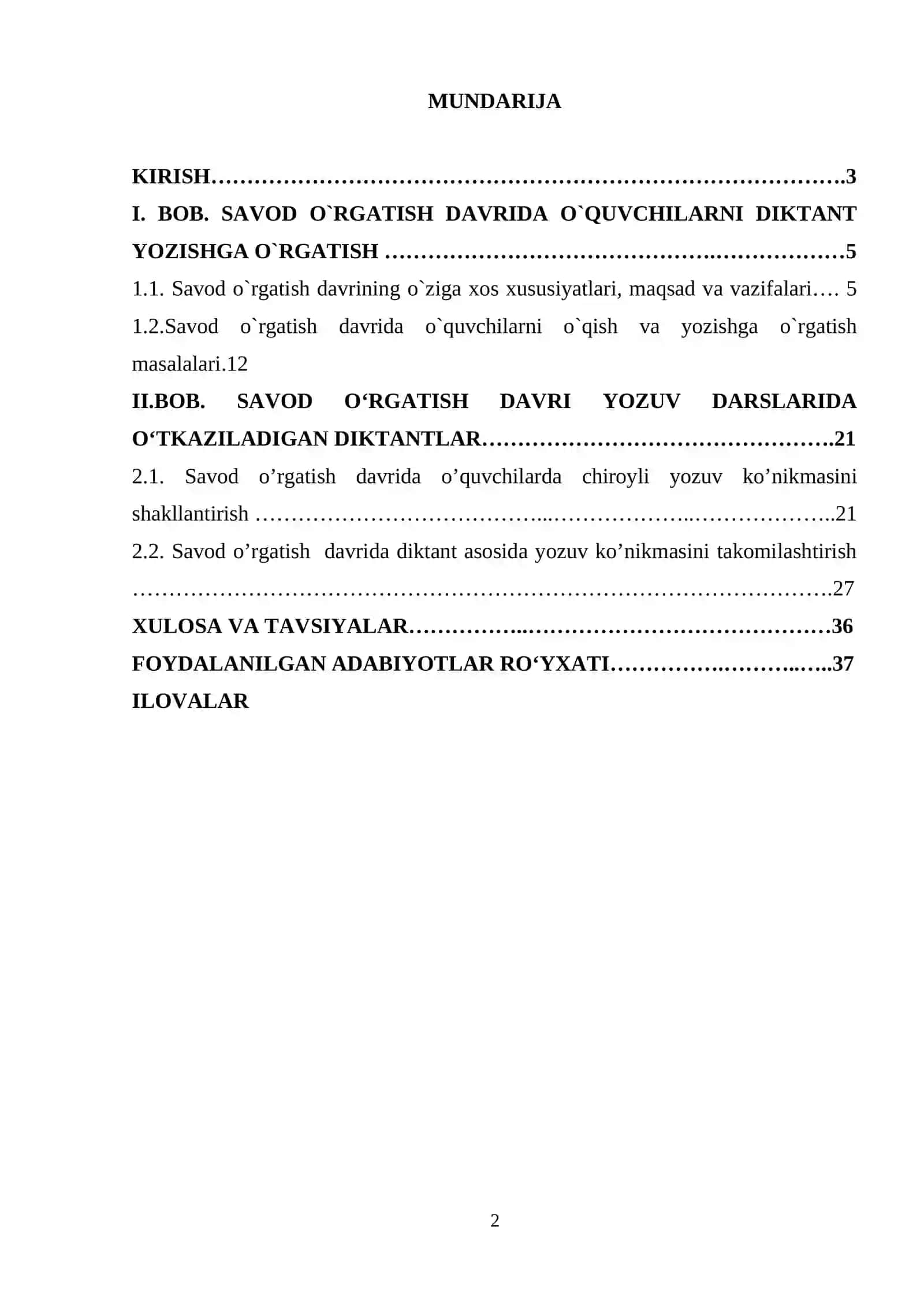 SAVOD O‘RGATISH DAVRIDA O‘QUVCHILARNI DIKTANT YOZISHGA O‘RGATISH 2