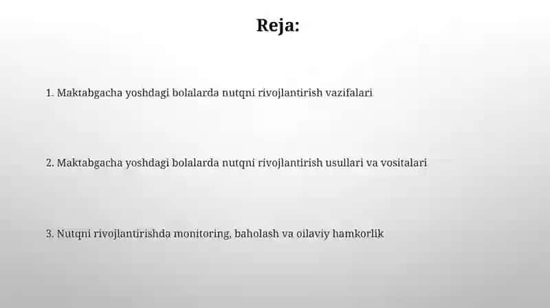 Nutqni rivojlantirish vazifalari 2