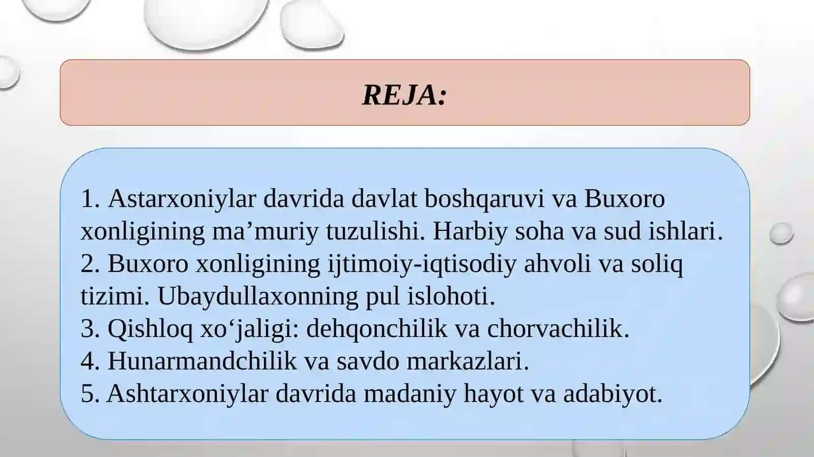 Ashtarxoniylar davrida Buxoro xonligida ijtimoiy-iqtisodiy hayot 2