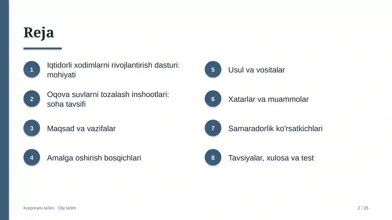 oqova suvlarni tozalash inshootlarida iqtidorli xodimlarni rivojlantirish dasturi 7919 2
