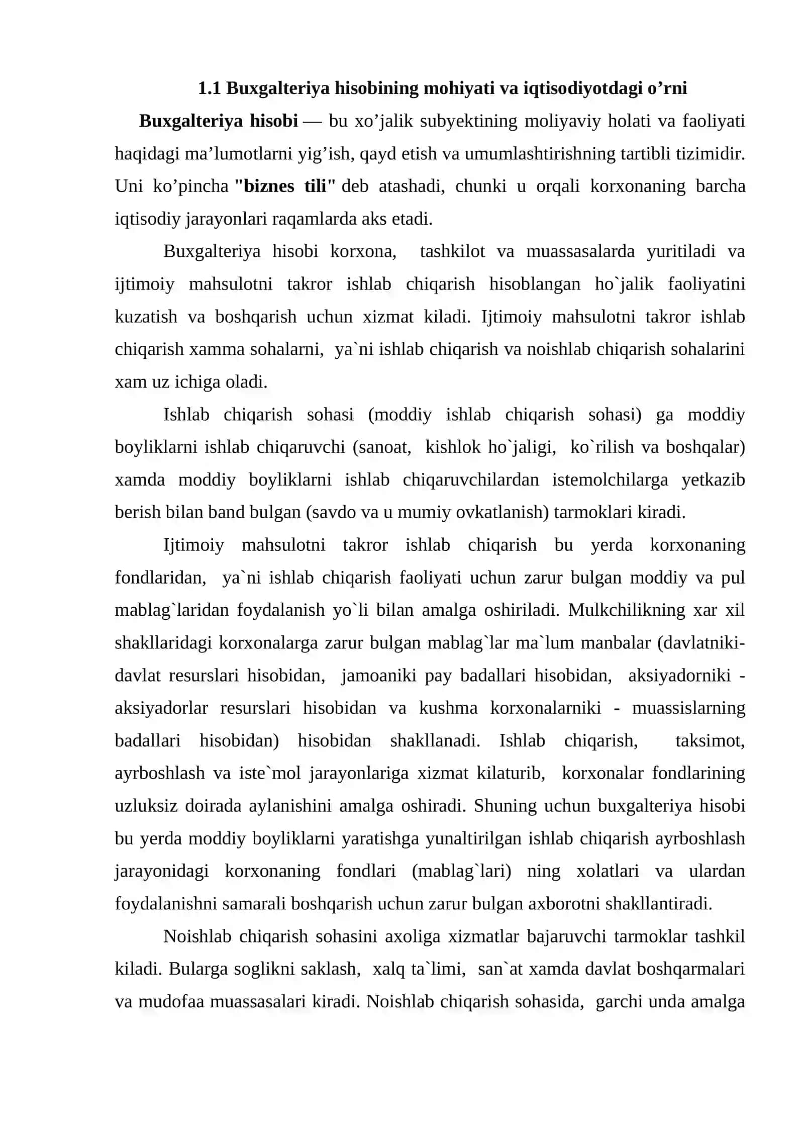 Buxgalteriya hisobining va tadqiqot usullari, sub’ektlari, maqsadi, vazifalari, funksiyalari. Xo`jalik mablag`larining turkumlanishi. Mablag`larning vujudga kelish manbalarining turkumlanishi. 2