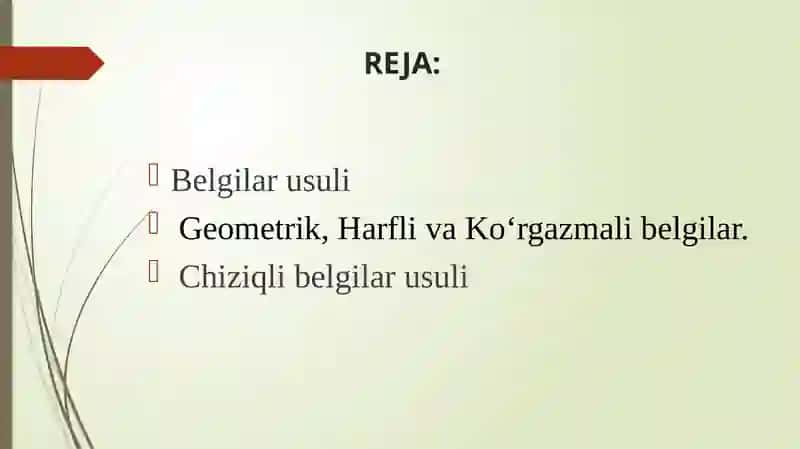 Belgilar usuli 2